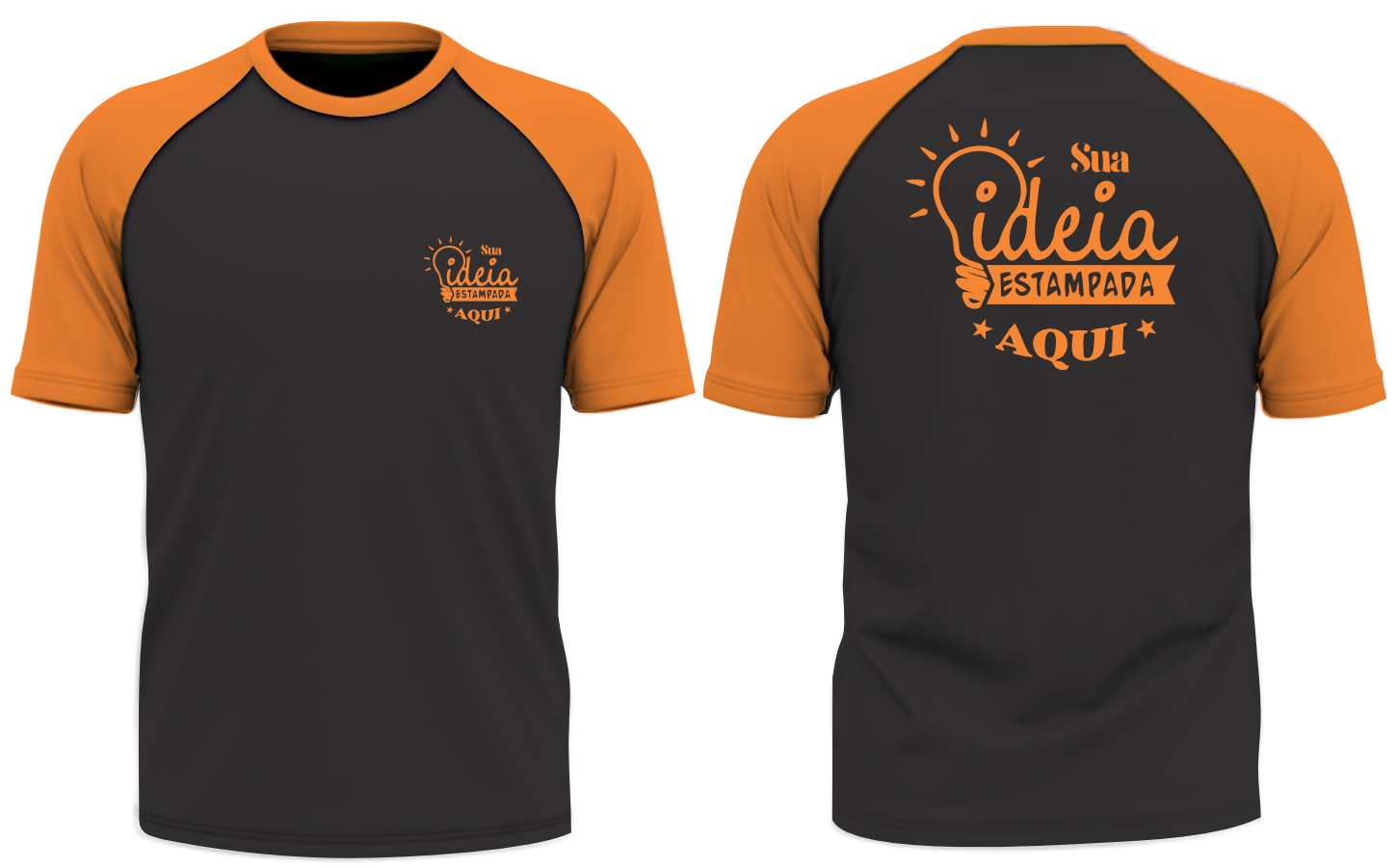 MOCKUP MODELOS CAMISETAS laranja
