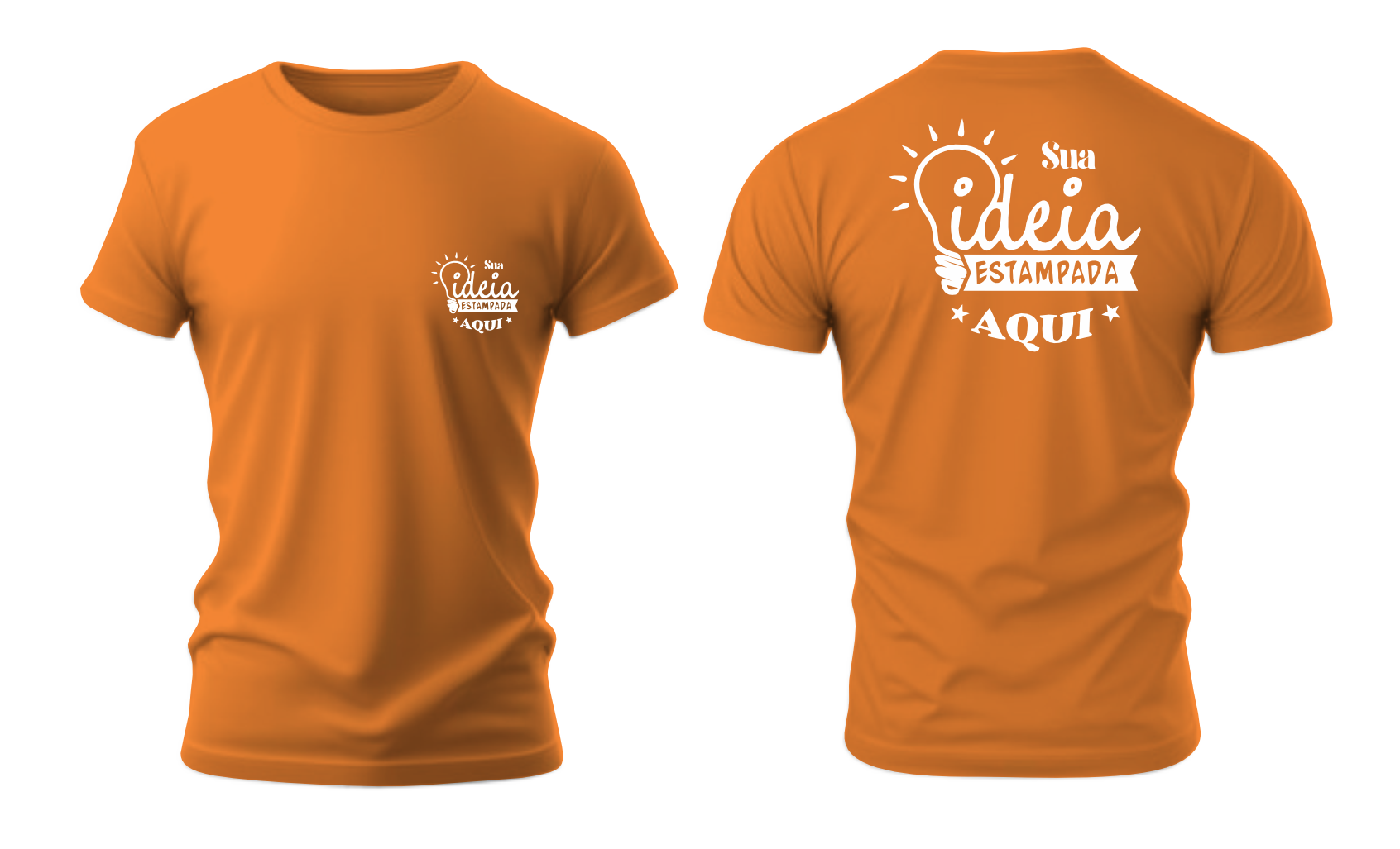 MOCKUP MODELOS CAMISETAS laranja