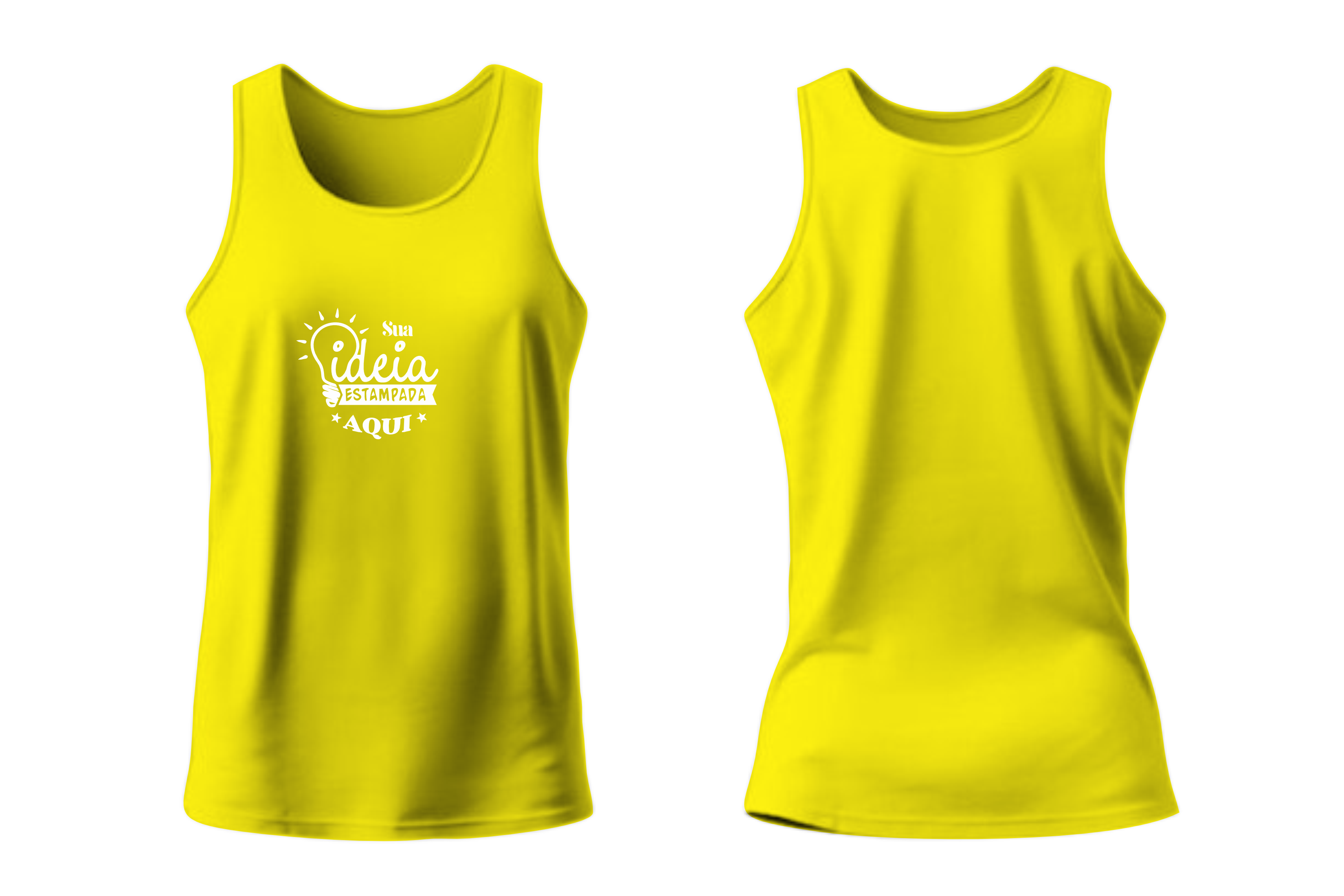 regata feminina amarela (babylook)